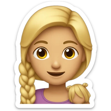 Mamá rubia e hija castaña abrazadas sticker