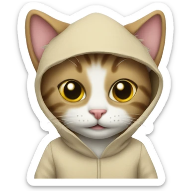 cat in a costume sticker
