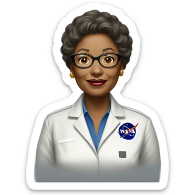 Annie Easley, NASA scientist uniform, unbespectacled sticker