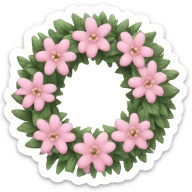 Light pink wreath  sticker