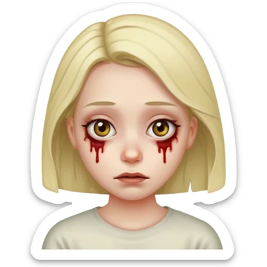 infected girl sticker