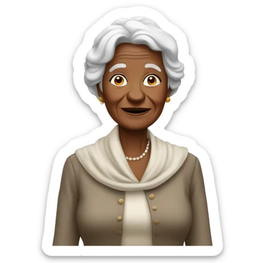 Grand mère avec un voile sticker