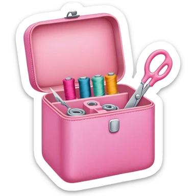 Herramientas de costura rosada sticker