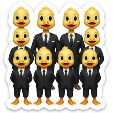 socialite duck men sticker