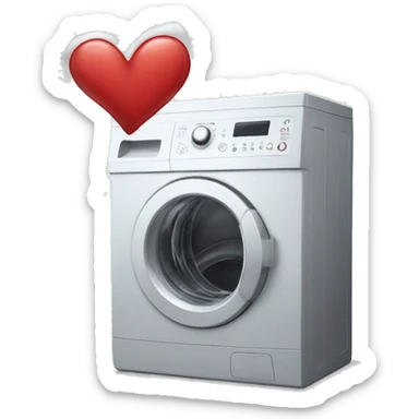 Washing machine, kissing a dryer sticker