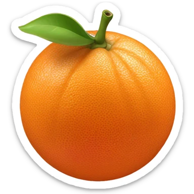 Orange fruit with a pink tint sticker