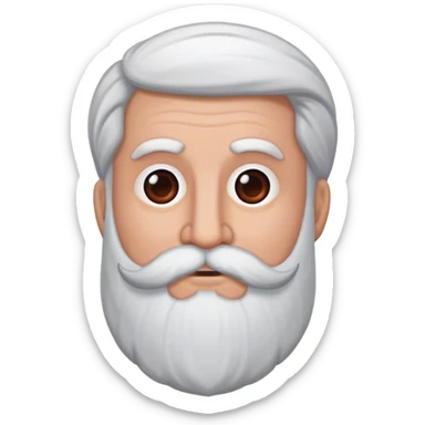 anciano calvo con barba blanca sticker