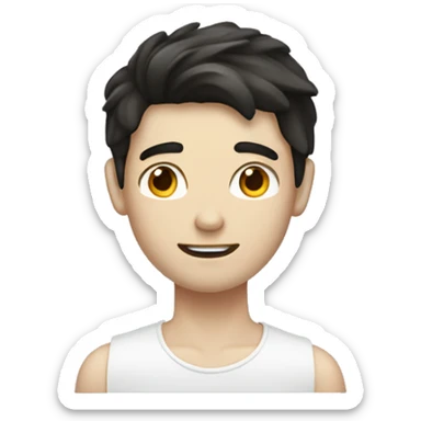 a young guy master with dark hair and white skin repairing iPhones sticker