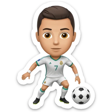 Cristiano Ronaldo futbol oynuyor sticker