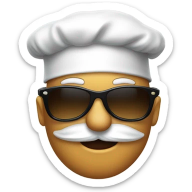 Chef’s kiss emoji wearing sunglasses  sticker