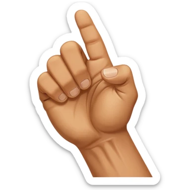 back of veiny fist rearview sticker