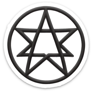Pentagram logo sticker