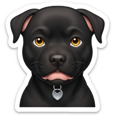 Black pitbull lab sticker
