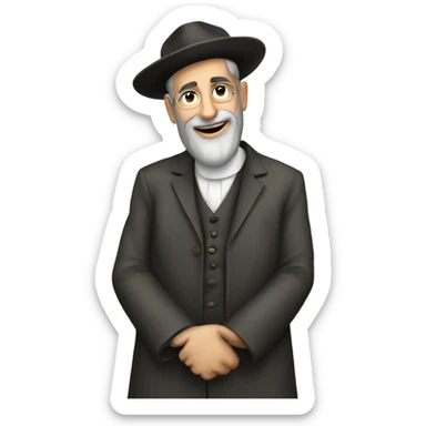 Rabbi with payot sticker