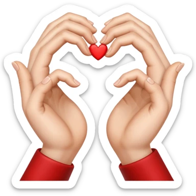 Corazón con las manos sticker