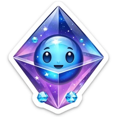 Galaxy within a crystal sticker