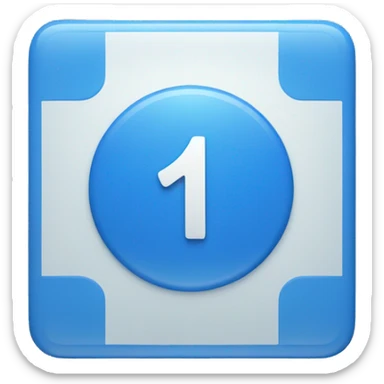 Blue square (🟦) with number one (1) in the middle  sticker