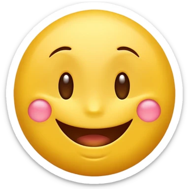 Animated happy yellow emoji, bouncing up and down in a loop. Smooth motion. White background. sticker
