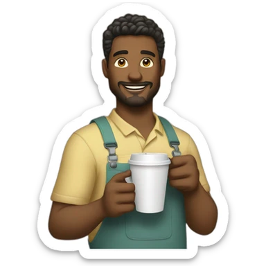 a-painter-with-wallpaper-in-his-right-hand-and-a-coffee-in-his-left-hand sticker