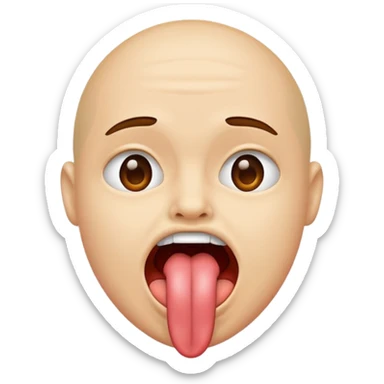 sticking out tongue and talking bout innit sticker