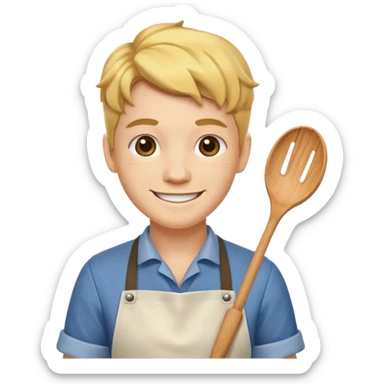 golden ramsay with apron sticker