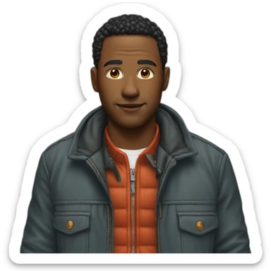 man in a jacket supreme sticker