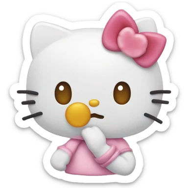 Hello kitty tirando beso  sticker