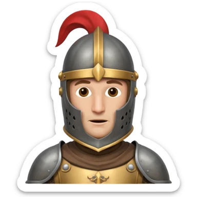 Monty pyton knight with full face covered helmet half body sticker
