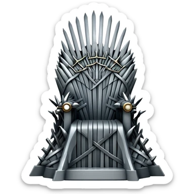 Iron throne made of swords from Game of Thrones sticker