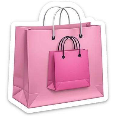 Sacolas de compra rosa sticker