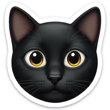 high definition black cat named tony sticker