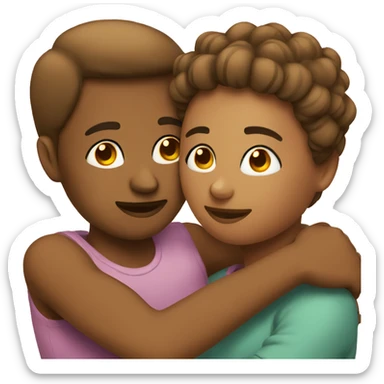Cuddling couple sticker