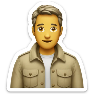 Guy Wearing a safari jacket  sticker