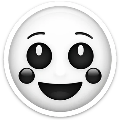Hazme el emoji del mundo pero en blanco y negro sticker