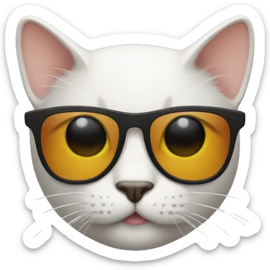 Cat with sunglasses sticker