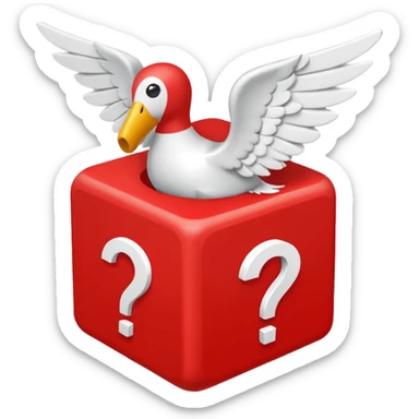 red being the block itself while the white parts are the question marks which are used in all of the lucky blocks, corners, and face. It has 2 white wings on each side sticker