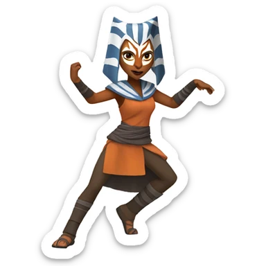 Ahsoka tano dancing sticker