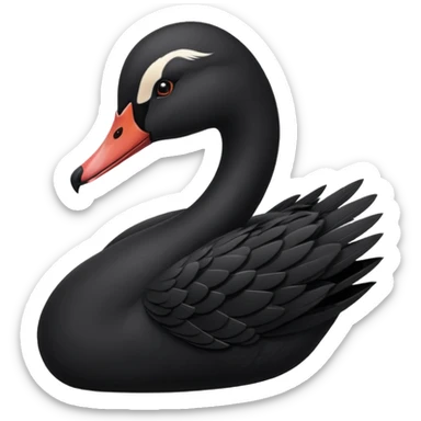 Black swan sticker