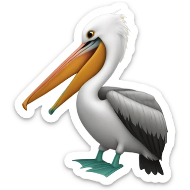 Pelican with graph sticker