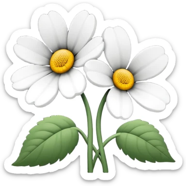 Flores negras y blancas sticker