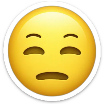 Yellow emoji face with fea sticker