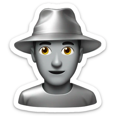 man in tinfoil hat sticker
