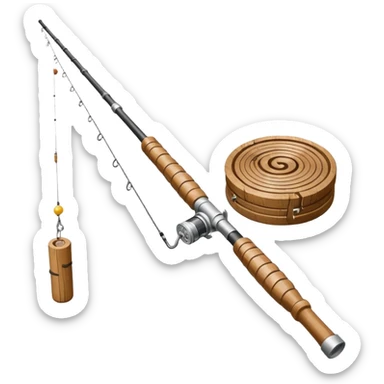 Fishing rod with cocaine as bait sticker