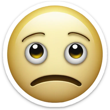 a worried smiley face sticker