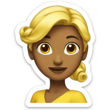 disney yellow dress sticker