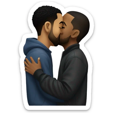 Drake kissing Kendrick Lamar  sticker