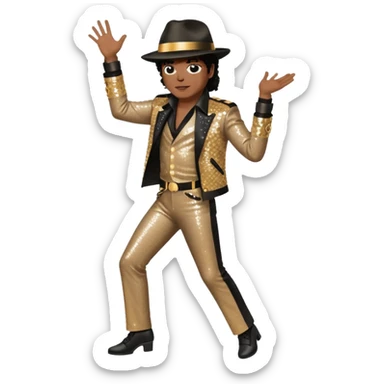 Micheal Jackson moonwalking sticker