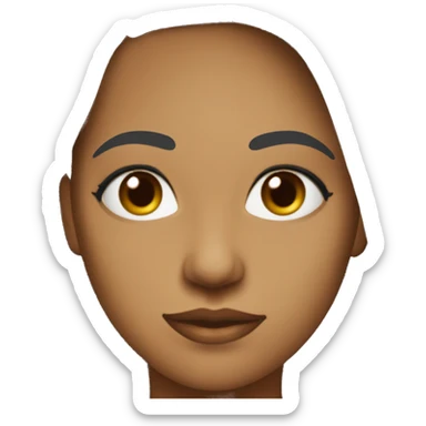 Mulher de franjinha cabelos pretos liso, olhos puxado sticker