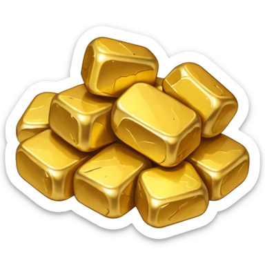 gold nuggets sticker