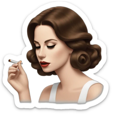 Lana del Rey smoking cigarettes sticker